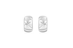  Heart Hunter - Ohrringe mit Clipverschluss - Silber / Rhodiniert - Zirkonia - 1cm